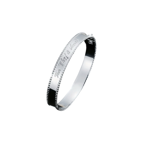 Silver Van Cleef Yazılı Kelepçe