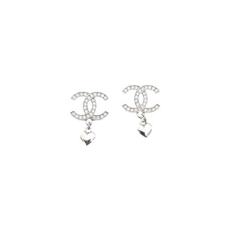 CC Heart Silver İthal Küpe
