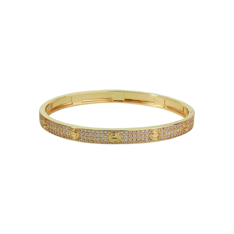 Cartier Model Gold Zirkon Kelepçe