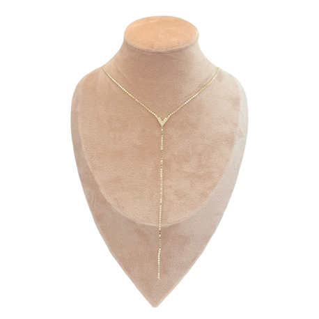 Minimal Zirkon Detaylı Y Kolye 
