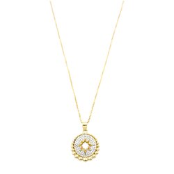 Zirkon Hoop 14K Kolye