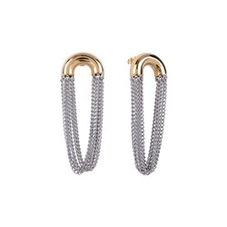 Gold-Silver Sallantılı Küpe 