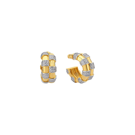 Mers Design Zirkon Gold Halka Küpe