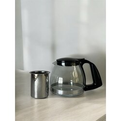 750 ML Isıya Dayanıklı Cam Demlik – Paslanmaz Çelik Filtreli