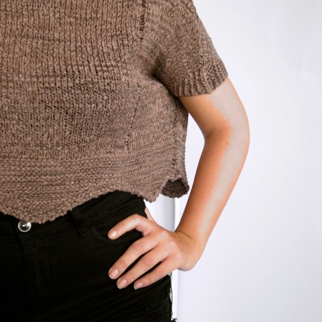 kahve zigzag crop