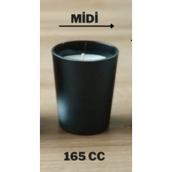 Midi Siyah Mat Bardak Kokulu Mum