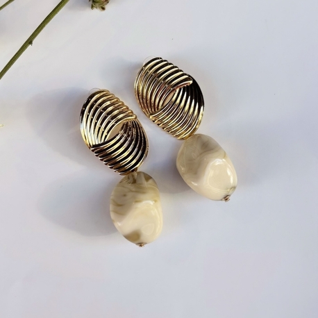MARKA GOLD PLAKA KEMİK KÜPE