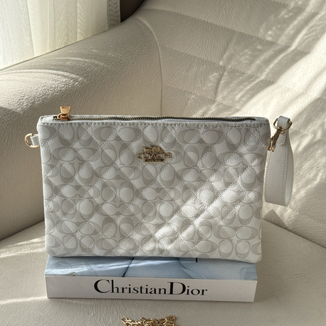 Coach Clutch Krem Çanta