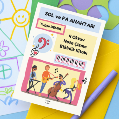 Sol ve Fa Anahtarı Nota Çizme Etkinlik Kitabı