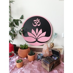 lotus ahşap duvar süsü 