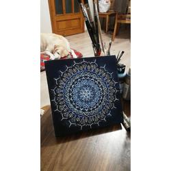 20 x 20 tuval üzerine akrilik mandala 