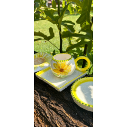 “Be a Sunflower” çini kahve fincanı 