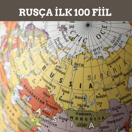 Rusça İlk 100 Fiil A1-B1 Arası + 10 Hikaye ve Sözlük (43SF)