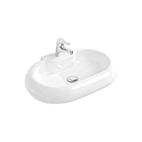 Güral Oval Mobilya Üstü Lavabo - Beyaz 