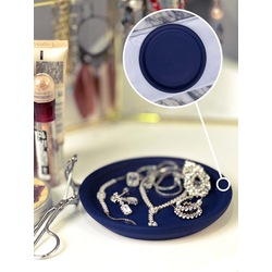 Mavi Çömlek Seramik Mini Tabak - Saksı, Mum, Takı, Organizer, Bardak Altı, Çok Amaçlı