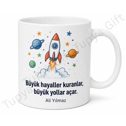 Erkek Çocuğuna Hediye Kişiye Özel Baskılı Kupa Bardak İsimli Özel Tasarım