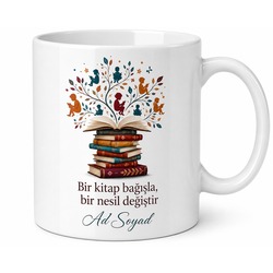 Kitap Bağışçısı Okuyan Nesil Kupa Bardak Hediye