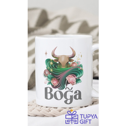 Boğa Burcu Tasarımlı Kupa - Doğanın Gücünü Yansıtan Özel Tasarım