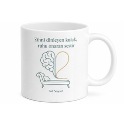 Psikolog Terapi Odası Empati Bilinçaltı Farkındalık Özel Tasarım Baskılı Porselen Kupa Hediye