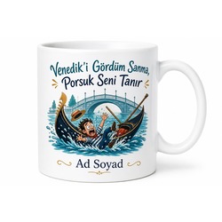 Porsuk Çayında Gondola Binip Düşenlere Eskişehir Venedik İronisi Kupa Hediye Bardak