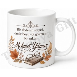 Dede İçin Kişiye Özel İsimli Baskılı Kupa Bardak Anlamlı Hediye
