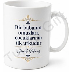 Gelmiş Geçmiş En İyi Baba Yazılı Kupa Bardak Babalar Günü Hediyesi
