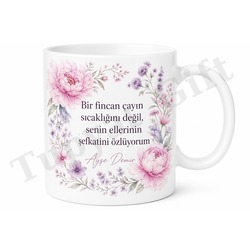 Anneanne İçin Özel Tasarım Seramik Baskılı Kupa Bardak Aile Hediyesi