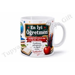 Kişiye Özel Öğretmenler Günü Hediye Sublimation Baskılı Porselen Kupa Bardak