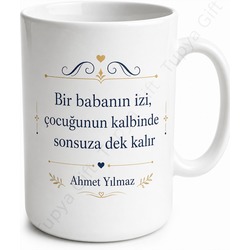 Örnek Baba Yazılı Özel Tasarım Kupa Bardak Babalar Günü Hediyesi