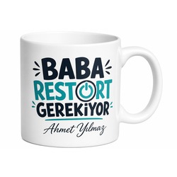 Baba Restart Gerekiyor Yazılı Komik Kupa Bardak Babalar Günü Hediye