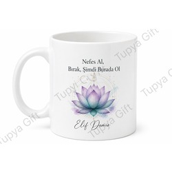 Meditasyon Temalı Kişiye Özel Baskılı Kupa Bardak Yoga Hediye