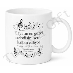 Müzik Tutkunu Baba Yazılı Kupa Bardak Babalar Günü Özel Hediye