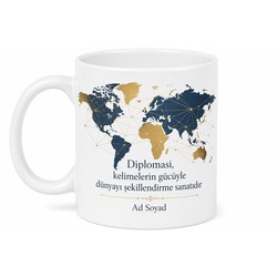 Siyaset Bilimciye Diplomasi Seçim Analizi Uluslararası İlişkiler Hediye Kupa Bardak