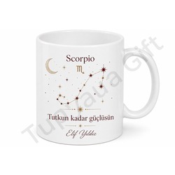 Burç Temalı Kişiye Özel Baskılı Kupa Bardak Astroloji Hediye