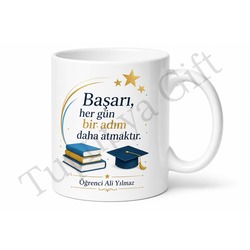 Öğrenciye Motivasyon Hediyesi Baskılı Kupa Bardak Özel Tasarım Hediye