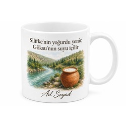 Silifke Yoğurdu Göksu Nehri Yöresel Hediyelik Kupa Bardak Özel Tasarım Hediye