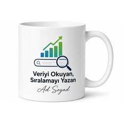 SEO Uzmanına Özel Tasarım Kupa Bardak Google Analitik Hediye