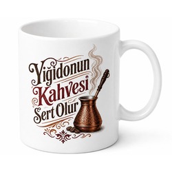 Yiğidonun Kahvesi Sert Olur Yazılı Sivas Hatırası Çay Kahve Kupası Hediye