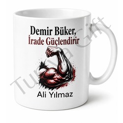 Vücut Geliştirme Temalı Baskılı Kupa Bardak Spor Motivasyon Hediye
