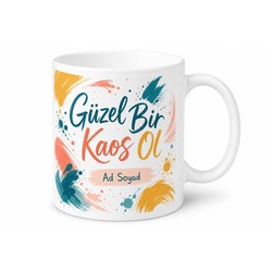 Beautiful Mess Temalı Güzel Kaos Kupa Bardak Özel Tasarım Hediye