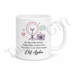 Influencer Hediyesi Kişiye Özel Baskılı Kupa Bardak Hediye Mug