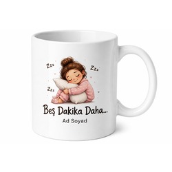 Tembel Uykucu Yastık Pijama Beş Dakika Daha Kupa Bardak Hediye