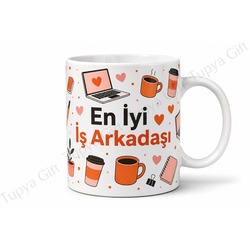 İş Arkadaşına Hediye Kişiye Özel Baskılı Kupa Bardak Ofis Hediyesi