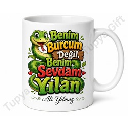 Yılan Burcu Değil Yılan Sever İçin Komik Baskılı Kupa Bardak Hediye