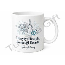 Mühendislik Öğrencisine Hediye Baskılı Kupa Bardak Özel Tasarım Mug
