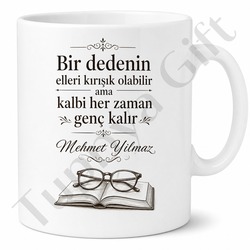 Dünyanın En İyi Dedesi Yazılı Kupa Bardak Dedeye Özel Hediye