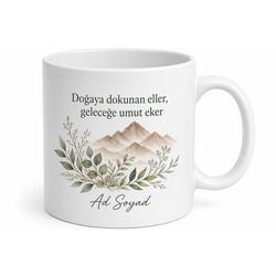 Kişiye Özel Doğa Dostu Mesajlı Kupa Bardak İsimli Hediye