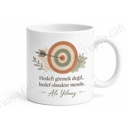 Okçuya Hediye İsimli Baskılı Kupa Bardak Okçuluk Temalı Özel Tasarım