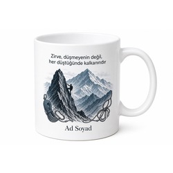 Dağcıya Hediye Tırmanış Temalı Baskılı Kupa Bardak Dağcılık Hediyesi