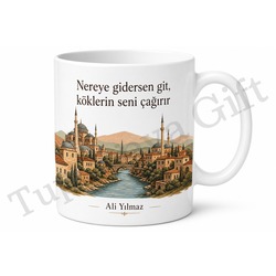 Memleket Temalı Kişiye Özel Baskılı Kupa Bardak Hediye